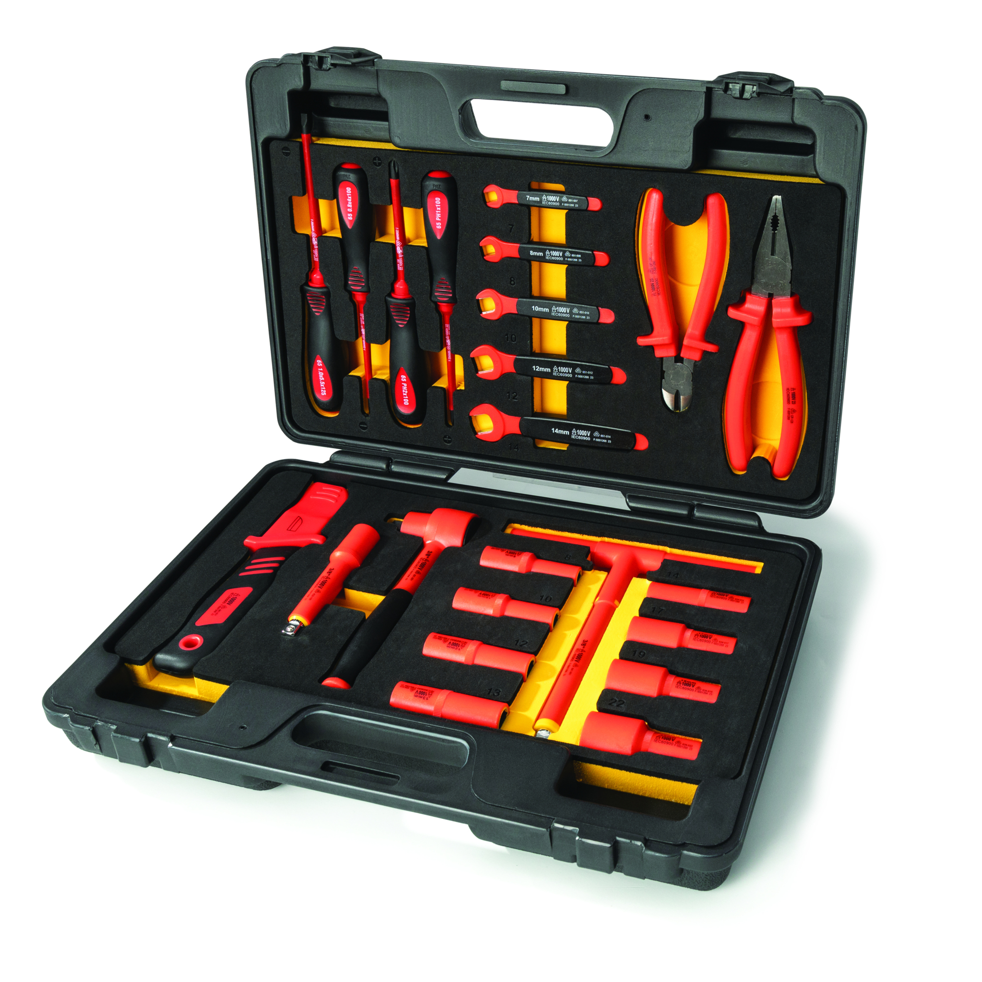 STEELMAN 23-Piece Metric 1000V VDE Certified Insulated Electrical Tool Set, Model# 61328